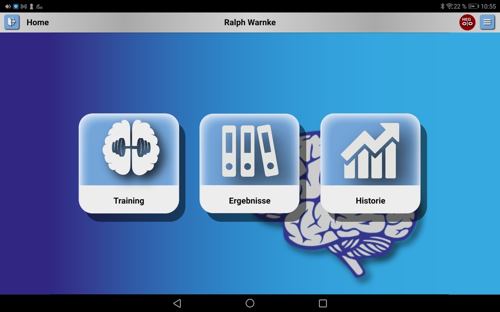 Startbildschirm der Body &amp; Mind App