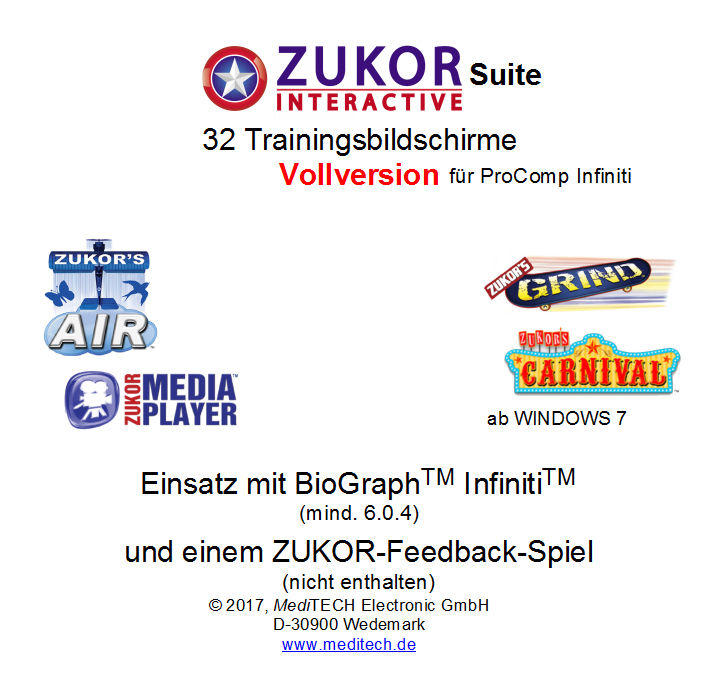 Zukor training screens - full version - for ProComp Infiniti
