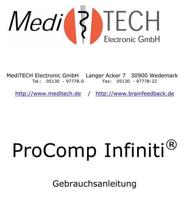 Gebrauchsanleitung ProComp Infiniti Englisch