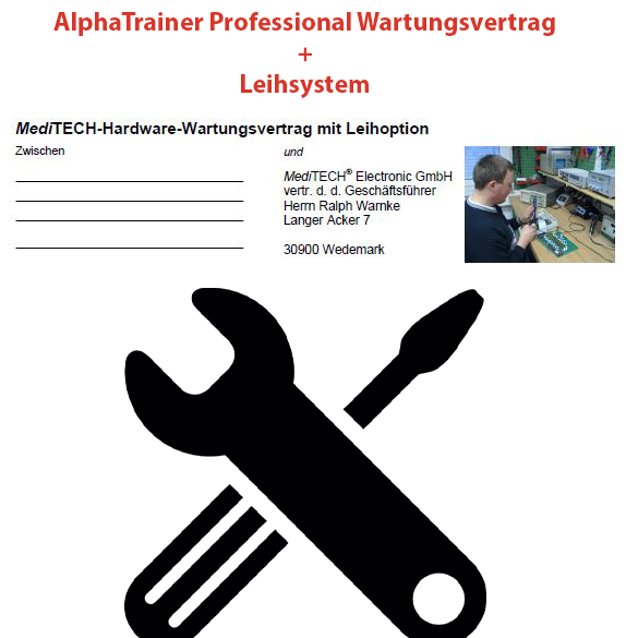 Wartungsvertrag AlphaTrainer Professional mit Leihsystem