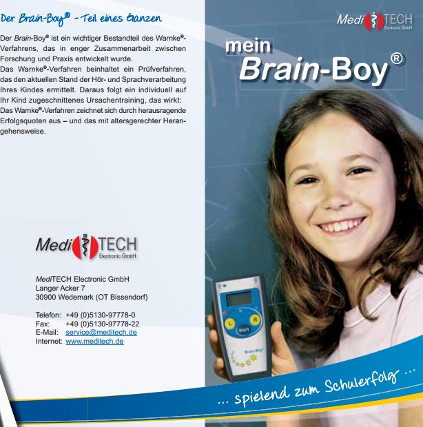 Flyer "Mein Brain-Boy" (deutsch)