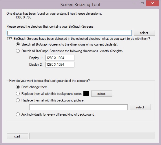 Resizing-Software für BioGraph Infiniti