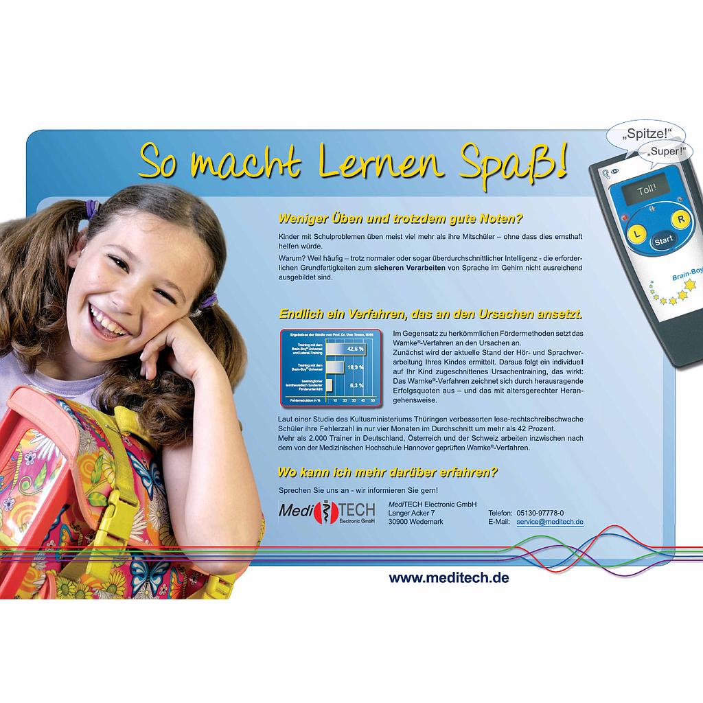 MT-Poster "So macht Lernen Spaß" - Girl, DIN A1 landscape format