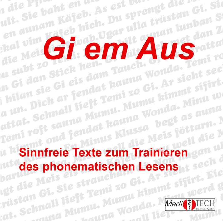 CD "Gi-em-aus" - Meaningless text material for safe reading acquisition (German)