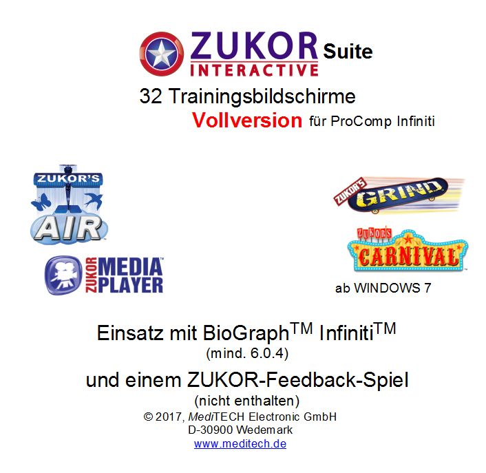 Zukor Trainingsbildschirme – Vollversion – für ProComp Infiniti