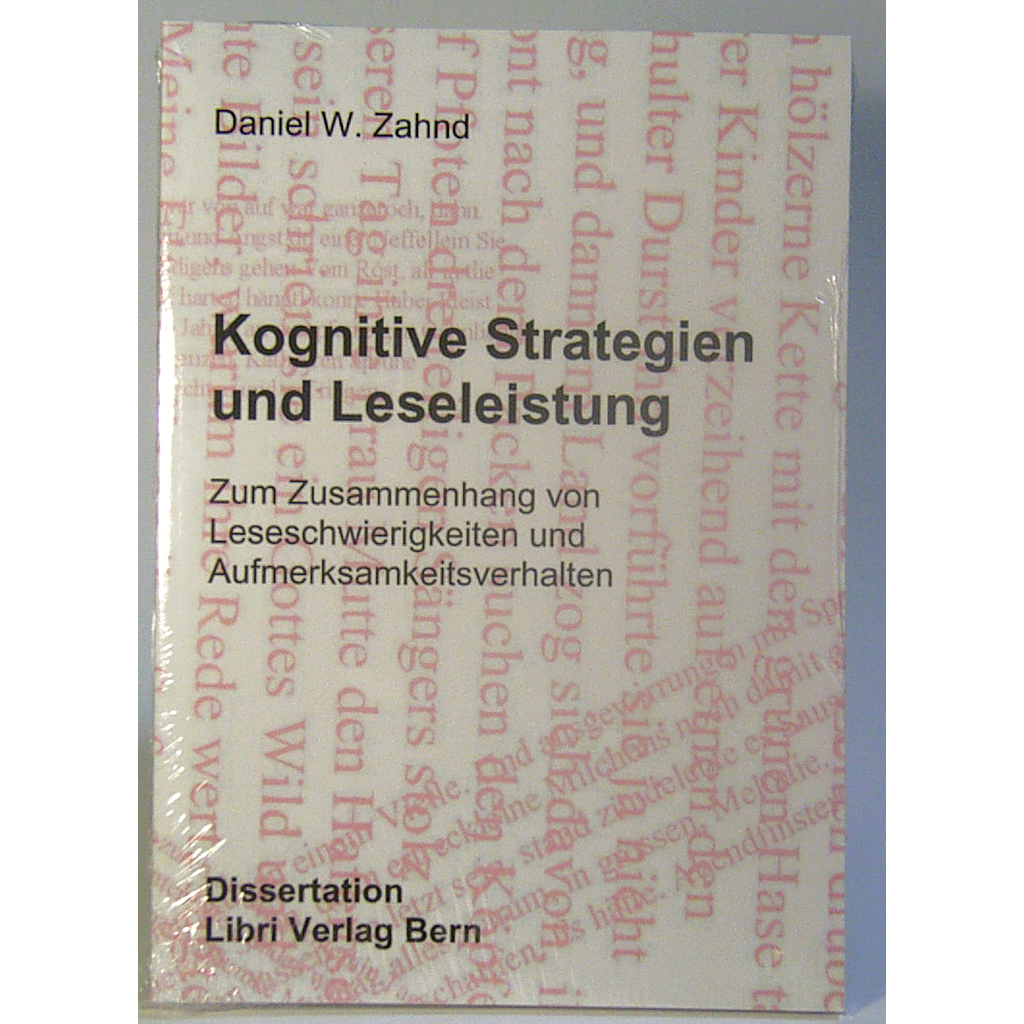 [2047] Cognitive strategies and reading performance (German)