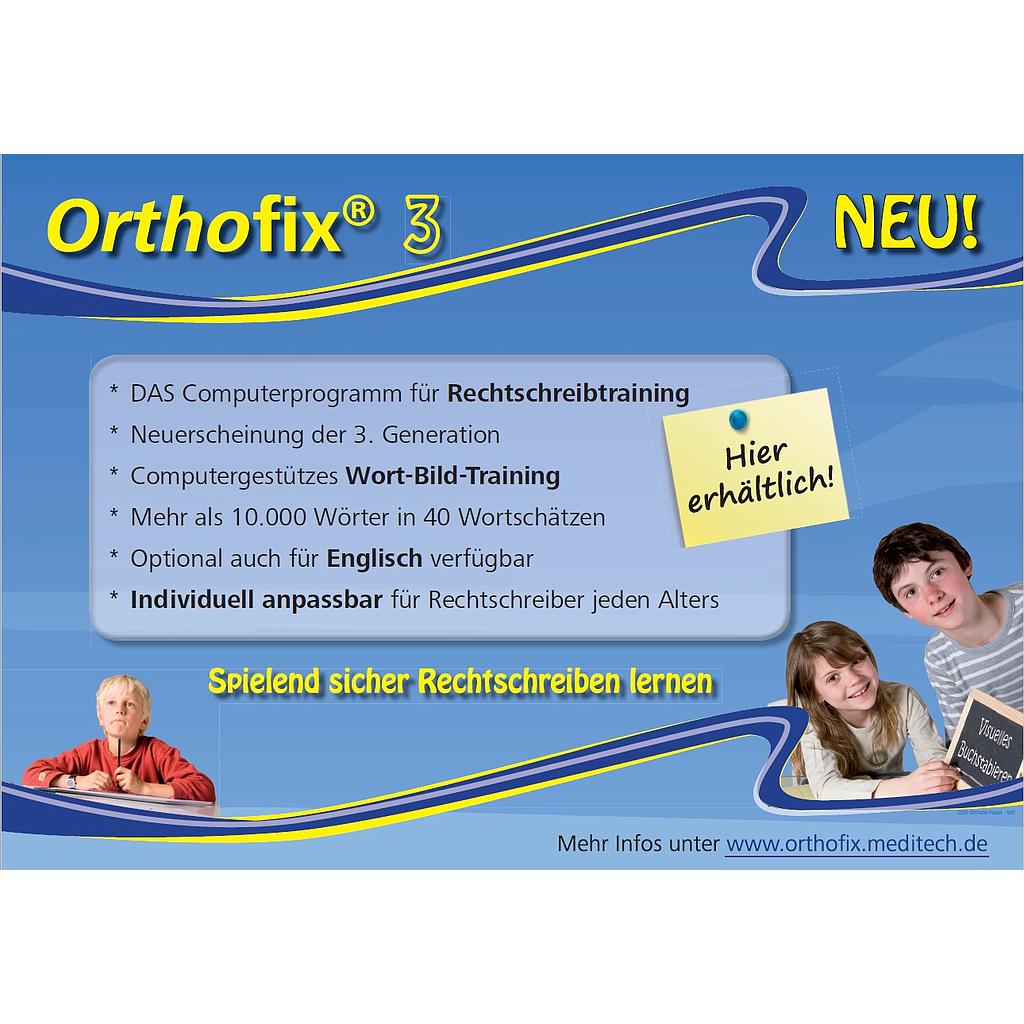 [S202-DE] Poster DIN A0 "Orthofix" - für sichere Rechtschreibung