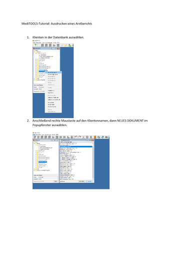 Tutorial Arztbericht drucken MediTOOLS