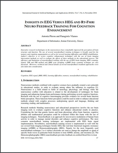 Einblicke in EEG versus HEG und RT-FMRI Neuro-Feedback-Training zur Verbesserung der Kognition