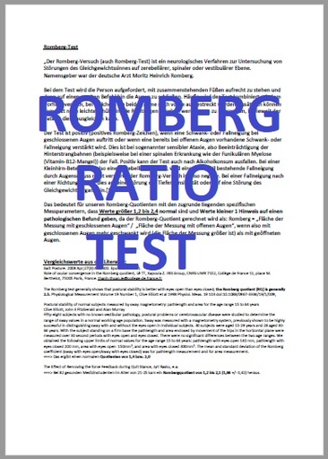 Romberg-Test Bewertung