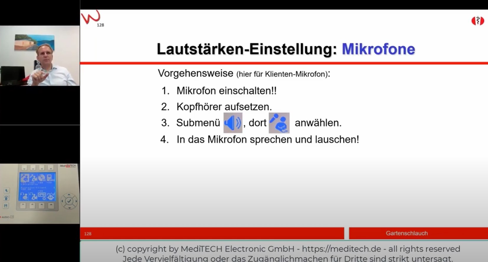 Lautstärkeeinstellung der Mikrofone