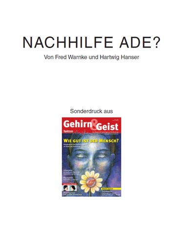 Nachhilfe ADE?!