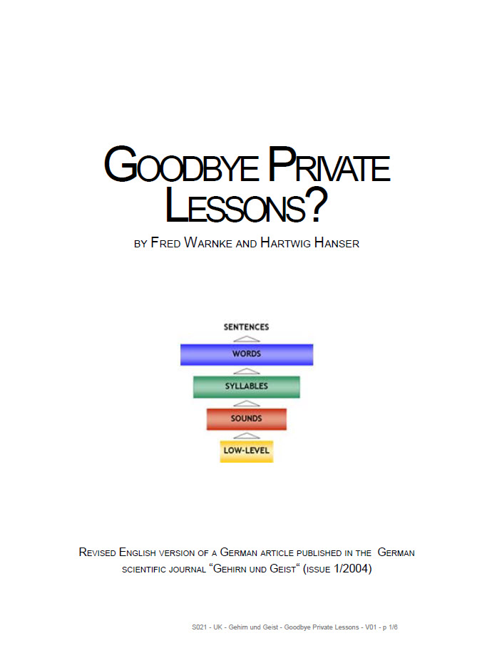 Goodbye private Lessons (English)