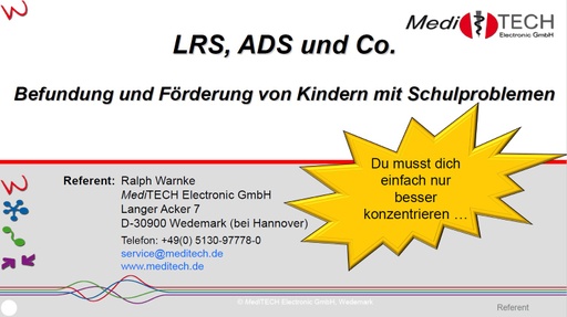 Seminar Befundung und Förderung von Kindern mit Lernproblemen