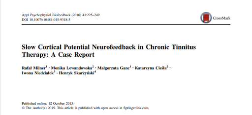 Slow Cortical Potential Neurofeedback in Chronic Tinnitus Therapy: A Case Report